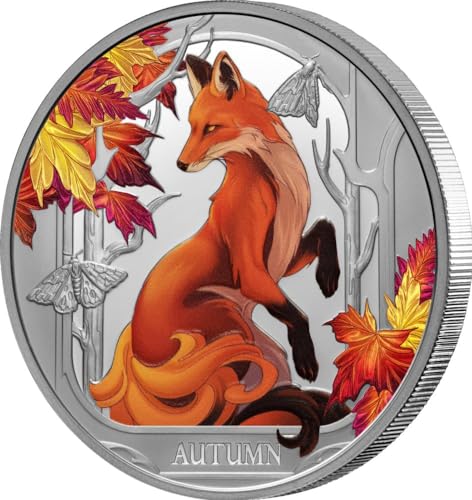 Power Coin Autumn Seasons Fox 1 Oz Silber Münze 1$ Niue 2024 von Power Coin