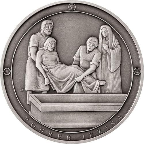 Power Coin Burial of Jesus by Joseph of Arimathea Our Lady of Seven Sorrows Silber Medaille 2023 von Power Coin