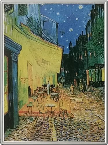 Power Coin Cafe Terrace at Night Vincent Van Gogh Famous Paintings 2 Oz Versilberte Kupfermedaille von Power Coin