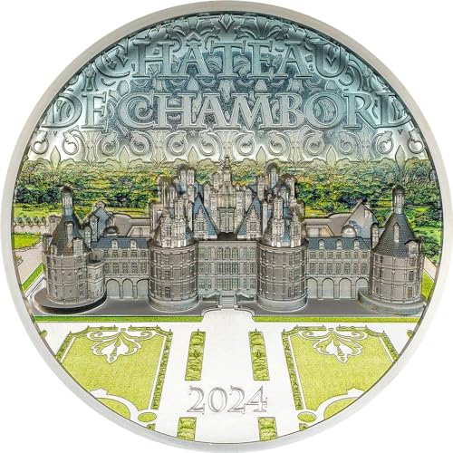 Power Coin Chateau De Chambord 5 Oz Silber Münze 25$ Cook Islands 2024 von Power Coin
