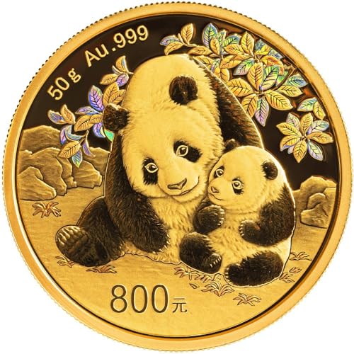 Power Coin China Panda Iridescent Gold Münze 800 Yuan China 2024 von Power Coin