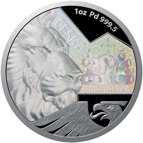 Power Coin Czech Lion Hologramm 1 Oz Palladium Münze 50$ Niue 2023 von Power Coin