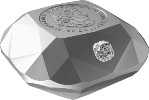 Power Coin Forevermark Black Label Cushion Diamond 3D Shaped Silber Münze 50$ Canada 2024 von Power Coin