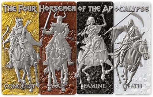 Power Coin Four Horsemen of Apocalypse Set 4x1 Silber Münzen 5$ Barbados 2024 von Power Coin