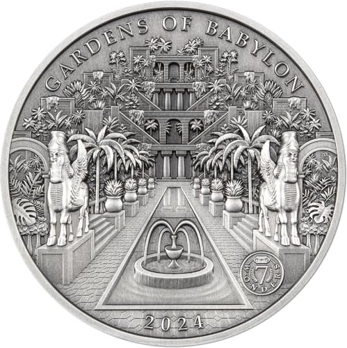 Power Coin Gardens of Babylon Seven Wonders of The World Münze Silber 10$ Solomon Islands 2024 von Power Coin