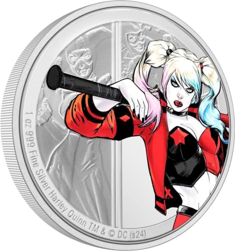 Power Coin Harley Quinn Dc Villains 1 Oz Silber Münze 2$ Niue 2024 von Power Coin