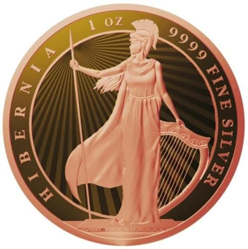 Power Coin Hibernia Gilded Irland 1 Oz Silber Münze 2$ Niue 2023 von Power Coin