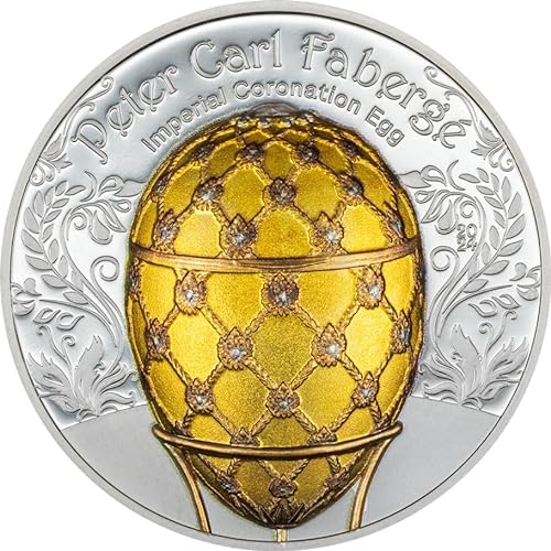 Power Coin Imperial Coronation Egg 2 Oz Silber Münze 1000 Togrog Mongolia 2024 von Power Coin