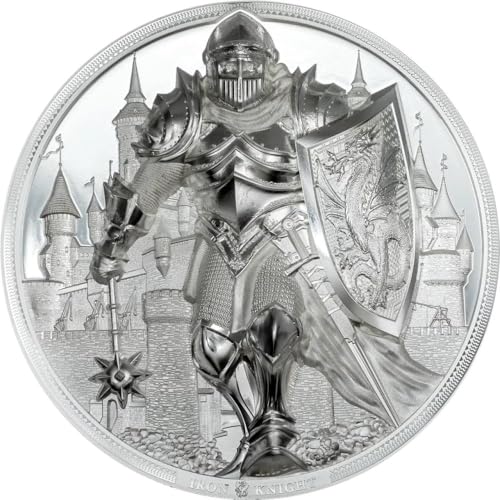 Power Coin Iron Knight 5 Oz Silber Münze 25$ Cook Islands 2024 von Power Coin