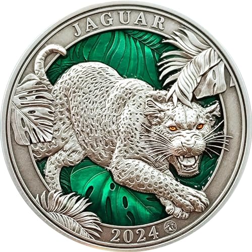 Power Coin Jaguar Colours of Wildlife 3 Oz Silber Münze 5$ Barbados 2024 von Power Coin