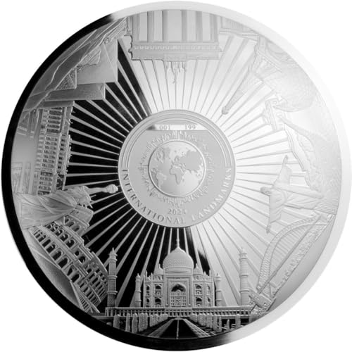 Power Coin Landmarks of The World Kuppel Form 3D 1 Kg Kilo Silber Münze 25$ Barbados 2024 von Power Coin