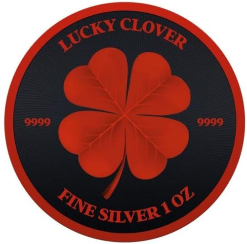 Power Coin Lucky Clover Red Black Platinum Cyber Red 1 Oz Silber Münze 2$ Niue 2023 von Power Coin