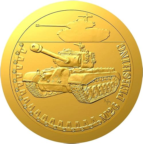 Power Coin M26 Pershing Armored Vehicles Gold Münze 5$ Niue 2024 von Power Coin