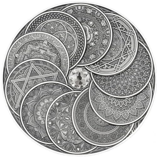 Power Coin Mandala Art 5 Oz Silber Münze 10$ Fiji 2024 von Power Coin