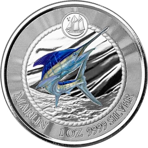 Power Coin Marlin 1 Oz Silber Münze 1$ Cayman Islands 2023 von Power Coin