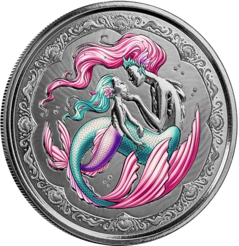Power Coin Mermaid Mother and Daugther 1 Oz Silber Münze 2$ Tala Samoa 2023 von Power Coin