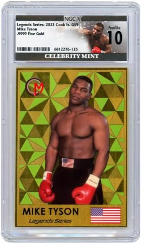 Power Coin Mike Tyson Legends Green Colorway Graded Ngcx Pl10 Gold Münze 5$ Cook Islands 2023 von Power Coin
