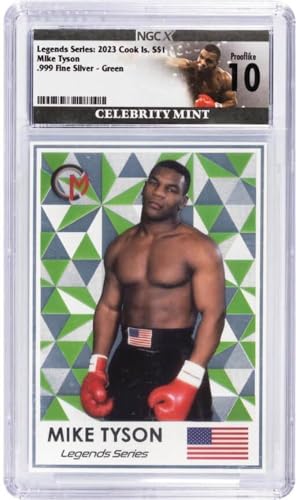 Power Coin Mike Tyson Legends Green Colorway Graded Ngcx Pl10 Silber Münze 1$ Cook Islands 2023 von Power Coin