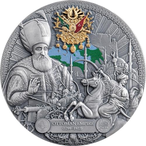 Power Coin Ottoman Empire Legacy of The Greatest Empires 2 Oz Silber Münze 2000 Francs Cameroon 2024 von Power Coin