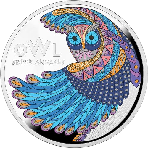 Power Coin Owl Spirit Animals Silber Münze 1$ Niue 2024 von Power Coin
