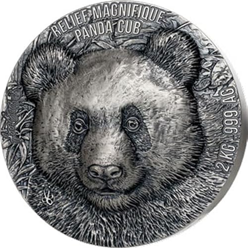 Power Coin Panda Relief Magnifique 2 Kg Kilo Silber Münze 20000 Francs Benin 2024 von Power Coin