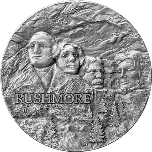 Power Coin Rushmore Rock Cut Monuments 2 Oz Silber Münze 10 Cedis Ghana 2024 von Power Coin
