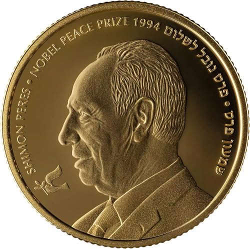 Power Coin Shimon Peres Israel Nobel Prize Laureates Gold Münze 10 NIS Israel 2023 von Power Coin