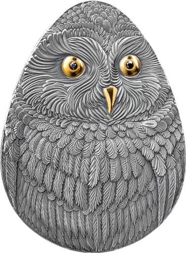 Power Coin Short Eared Owl Marvelous Owls Eule 1 Oz Silber Münze 2$ Niue 2024 von Power Coin