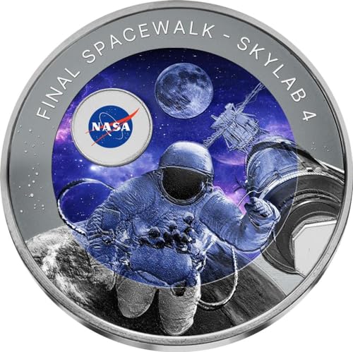 Power Coin Skylab 4 Final Spacewalk 50 Jahrestag 1 Oz Titan Münze 2 Cedis Ghana 2024 von Power Coin