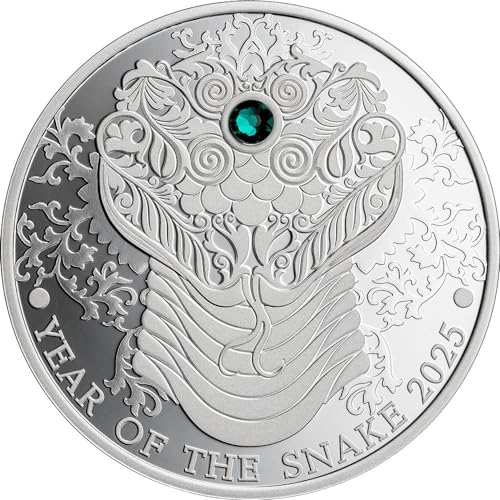 Power Coin Snake Lunar Year 1/2 Oz Silber Münze 2 Cedis Ghana 2025 von Power Coin