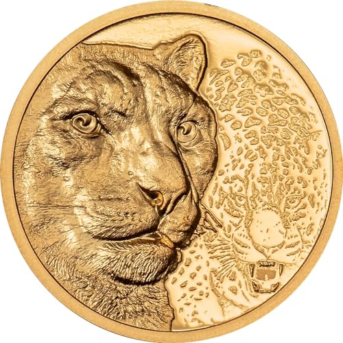 Power Coin Snow Leopard Wild Mongolia 1/10 Oz Gold Münze 1000 Togrog Mongolia 2024 von Power Coin