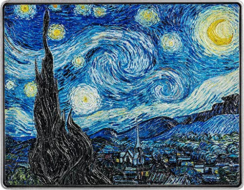 Power Coin Starry Night by Vincent Van Gogh Colored 1 Oz Silber Münze 5000 Franken Chad 2023 von Power Coin
