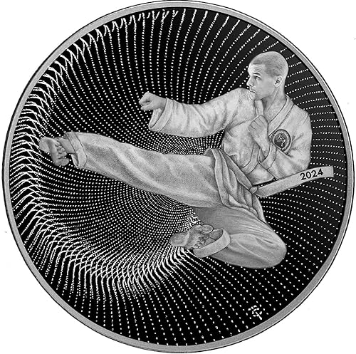 Power Coin Taekwon Do Martial Arts 1 Oz Silber Münze 20$ Liberia 2024 von Power Coin