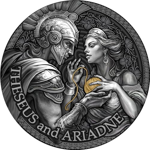 Power Coin Theseus and Ariadne Great Greek Mythology 2 Oz Silber Münze 2000 Francs Cameroon 2024 von Power Coin