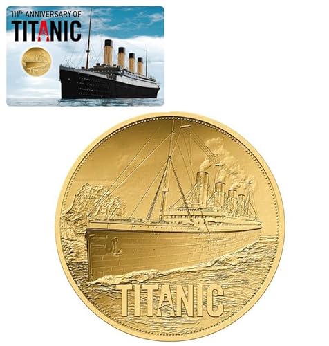 Power Coin Titanic Coincard 111 Jahrestag 1/1000 Oz Gold Münze 3000 Francs Chad 2023 von Power Coin