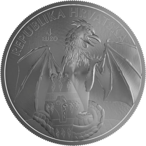 Power Coin Trsat Dragon 1 Oz Silber Münze 4 Euro Croatia 2024 von Power Coin