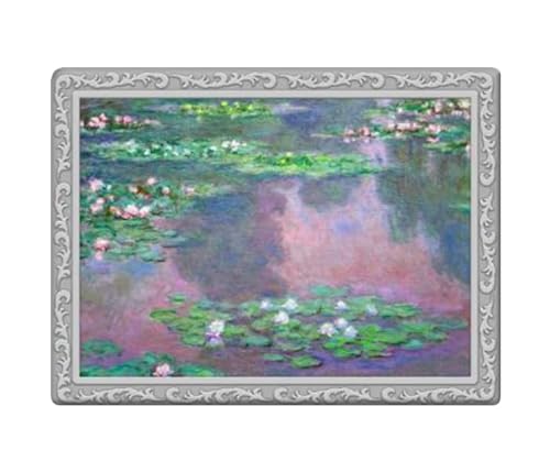 Power Coin Water Lilies Claude Monet Famous Paintings 2 Oz Versilberte Kupfermedaille von Power Coin