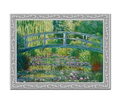 Power Coin Water Lily Pond Claude Monet Famous Paintings 2 Oz Versilberte Kupfermedaille von Power Coin