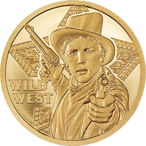 Power Coin Wild West Legends Gold Münze 5$ Cook Islands 2024 von Power Coin