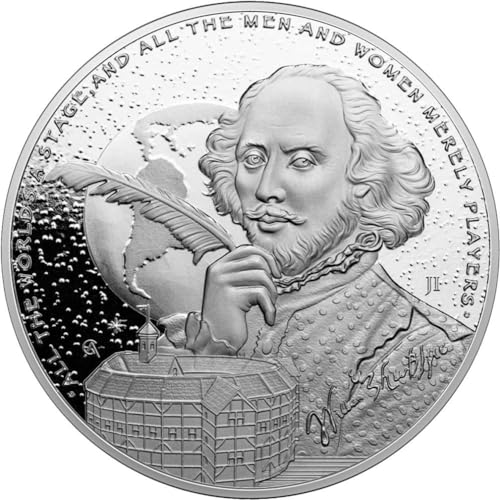 Power Coin William Shakespeare Icons of Inspiration 1 Oz Silber Münze 2$ Niue 2024 von Power Coin