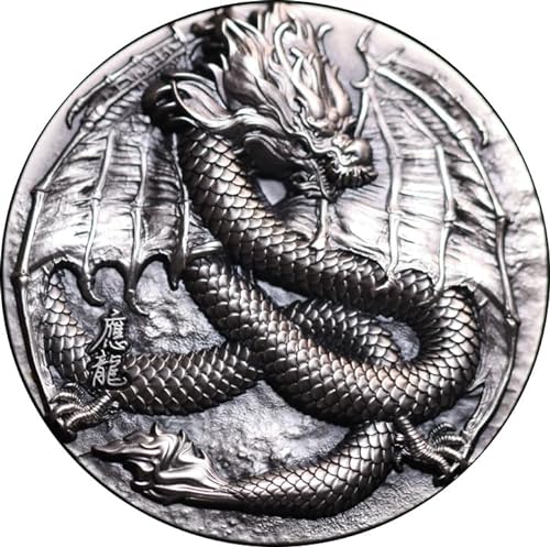 Power Coin Winged Dragon Heritage 5 Oz Silber Münze 18888 Franken Chad 2024 von Power Coin