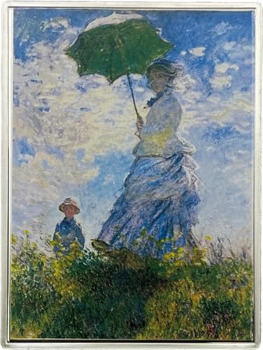 Power Coin Woman with A Parasol Claude Monet Famous Paintings 2 Oz Versilberte Kupfermedaille von Power Coin