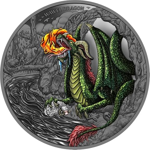 Wawel Dragon Popular Legends 2 Oz Silber Münze 5$ Niue 2024 von Power Coin