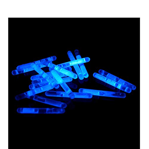 Power Lightz 80 Stück Micro Mini Knicklichter/Bissanzeiger - Vorteilspack - in blau Leuchtend inklusive 40 Verbinder - 39 mm x 4,5 mm - für Luftballons, als Schmuck oder Dekoration von Power Lightz