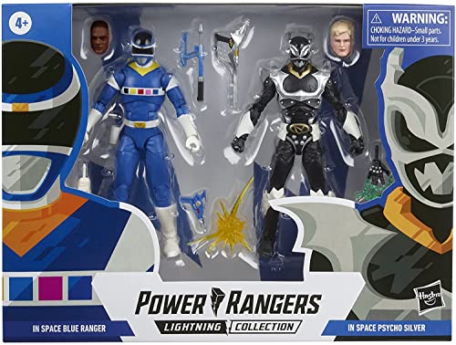 Hasbro Power Rangers Lightning Collection, Actionfigur, 15,2 cm, 2 Stück im Weltraum, blauer Ranger & Psycho Silber-Ranger Hasbro Power Rangers Lightning Collection, Actionfigur, 15,2 cm, 2 Stück im Weltraum, blauer Ranger & Psycho Silber-Ranger von Power Rangers