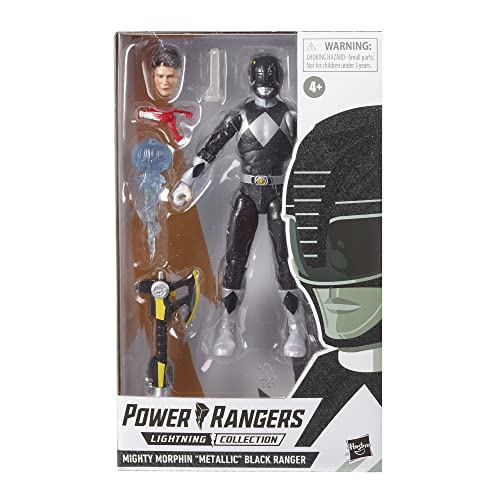 Hasbro Power Rangers Lightning Collection, Hasbro Pulse Limited, Actionfigur "Mighty Morphin", metallischer schwarzer Ranger/Power Ranger, 2021 Lightning Collection, Mächtiger Morphin, Metallischer von Power Rangers