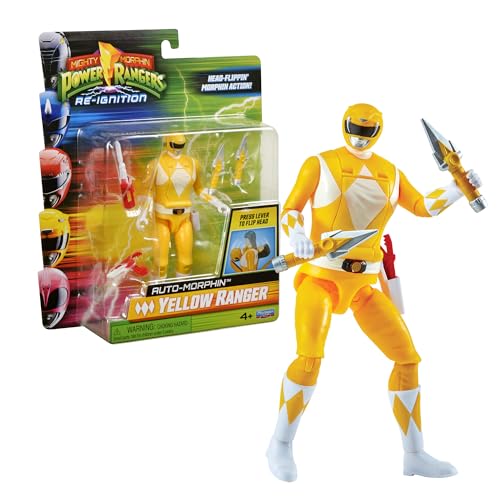 Power Rangers - Auto-Morphin, 2-in-1-Figur mit Gelenken, 15 cm, gelber Ranger – Trini Kwan, für Kinder ab 4 Jahren, PWG071 Power Rangers - Auto-Morphin, 2-in-1-Figur mit Gelenken, 15 cm, gelber Ranger – Trini Kwan, für Kinder ab 4 Jahren, PWG071 von Power Rangers