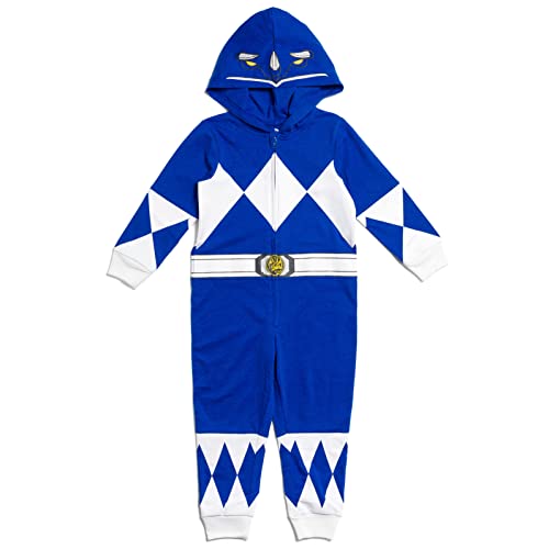 Power Rangers Cosplay-Overall mit Reißverschluss für Kleinkinder bis große Kinder, Blue Ranger, 7-8 von Power Rangers