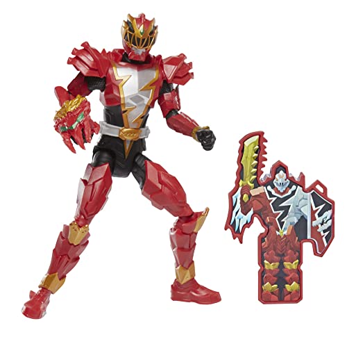Power Rangers Dino Fury Dino Knight Red Ranger 15 Actionfigur Spielzeug mit Dino Fury Schlüssel, Dino-Themen-Zubehör Power Rangers Dino Fury Dino Knight Red Ranger 15 Actionfigur Spielzeug mit Dino Fury Schlüssel, Dino-Themen-Zubehör von Power Rangers