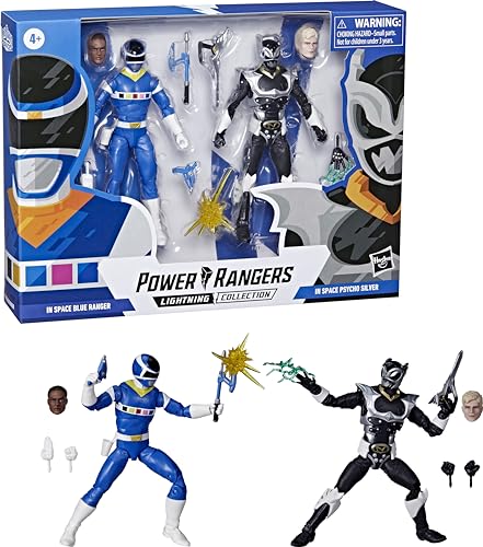 Power Rangers Lightning Collection In Space Blue Ranger Vs Silver Psycho Ranger 2-Pack 15 cm Actionfigur Spielzeug von Power Rangers